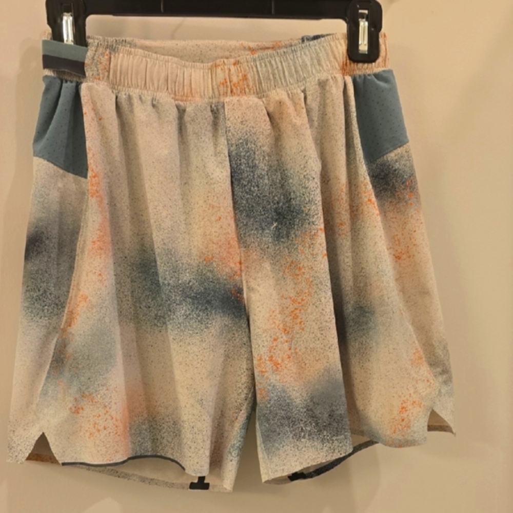 Speckled Blue and Orange Shorts